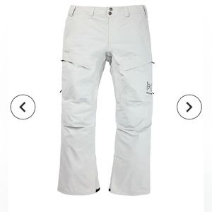 Mens AK Burton Swash gore Tex pant size large gray cloud new